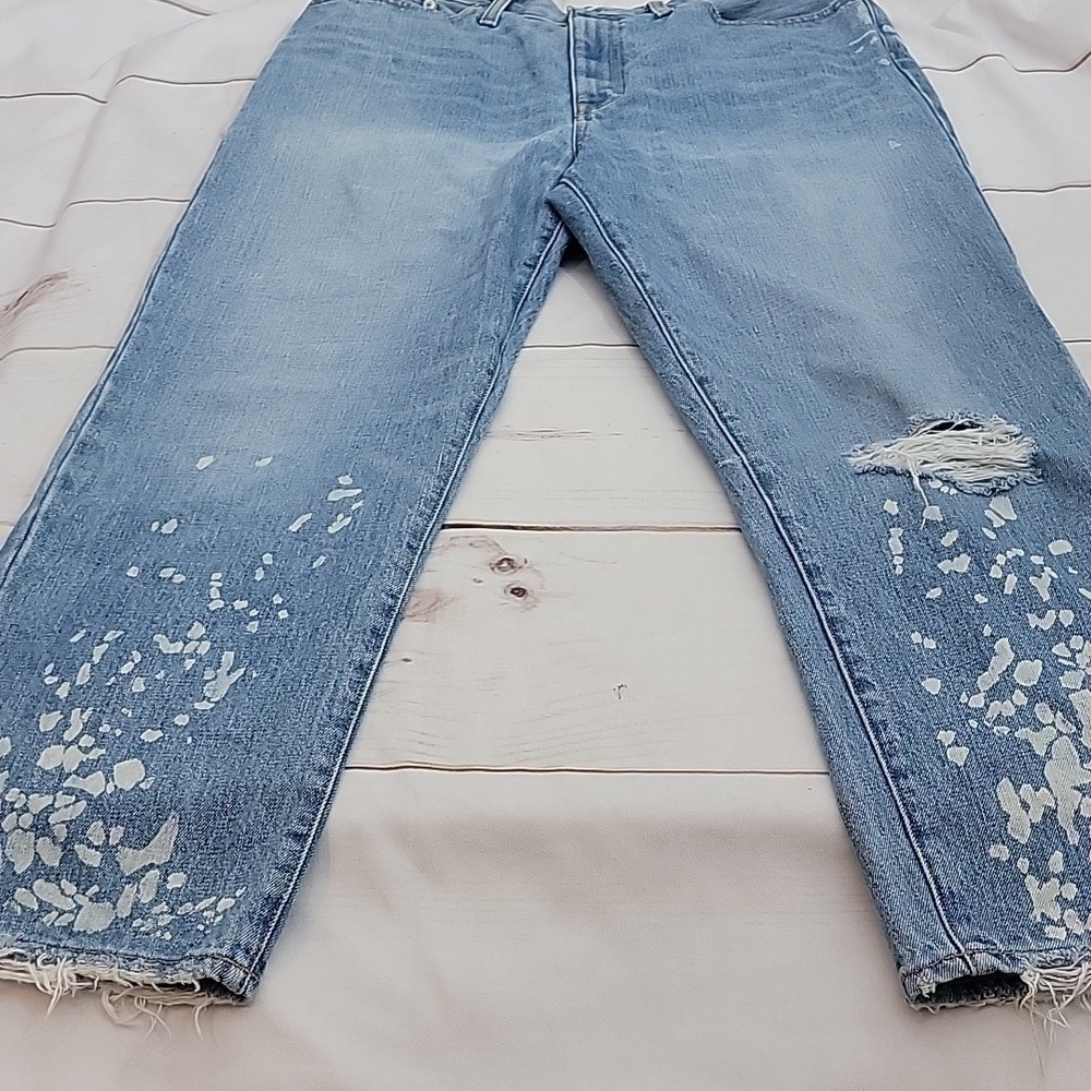 MADEWELL The Dad Jean Bleached Edition Medium Wash Slouchy High Rise Size 30
